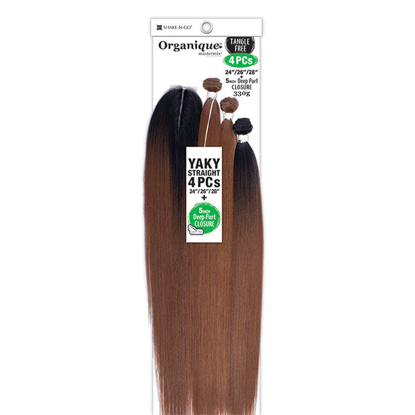 ORGANIQUE - YAKY STRAIGHT 4PCS 24"/26"/28" + CL (BLENDED)