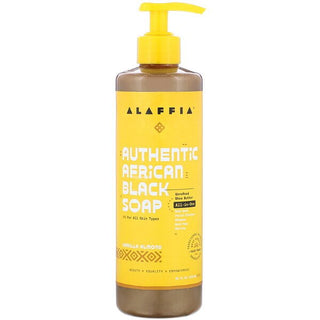 ALAFFIA - Authentic African Black Soap Vanilla Almond