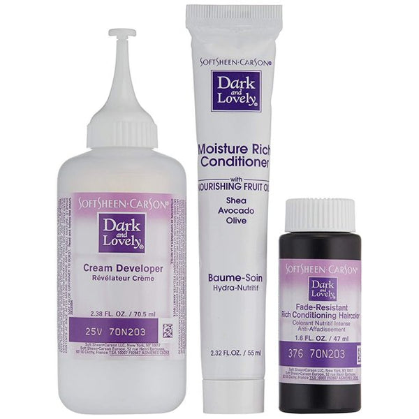 SoftSheen Carson - Dark & Lovely Fade Resist Permanent Hair Dye Kit #376 (RED HOT RHYTHM)