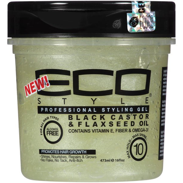 ECO STYLE - Black Castor & Flaxseed Oil Green Gel