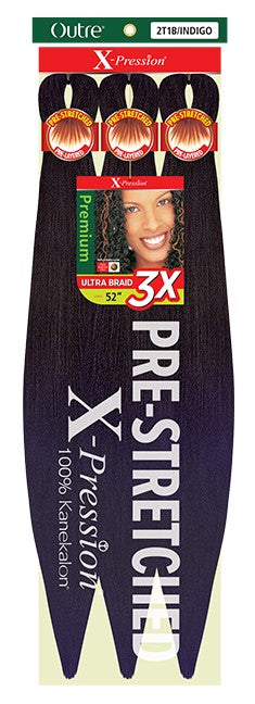 Buy 2t1b-indigo OUTRE - X-PRESSION BRAID PRE STRETCHED BRAID 42" 3X