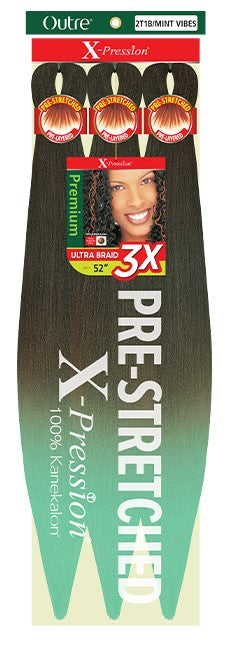 Buy 2t1b-mint-vibes OUTRE - X-PRESSION BRAID PRE STRETCHED BRAID 42" 3X