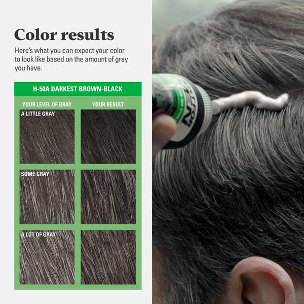 JUST FOR MEN - SHAMPOO-IN COLOR H-50A DARKEST BROWN BLACK