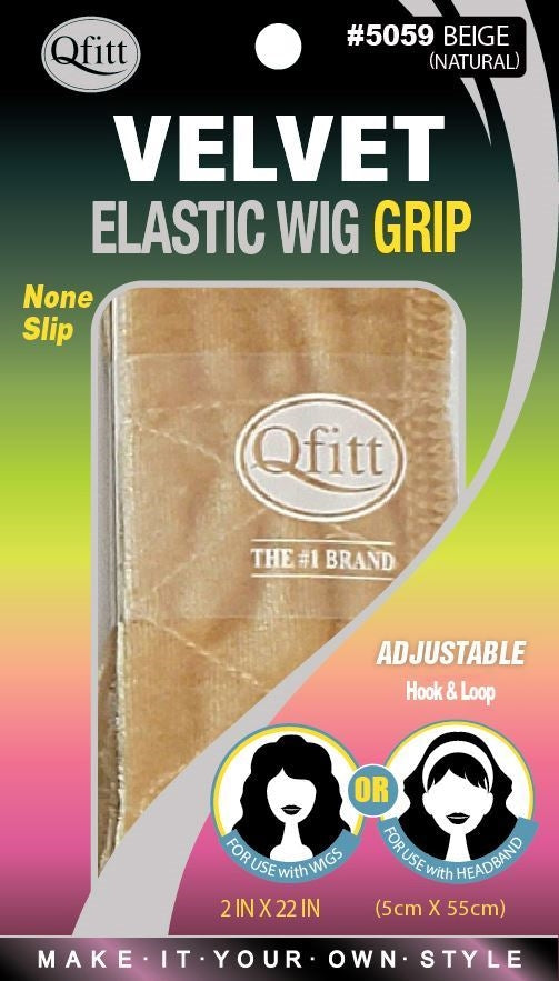 Qfitt - Velvet Elastic Wig Grip BEIGE/NATURE