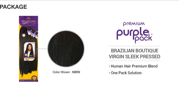OUTRE - HH PURPLE PACK BRAZILIAN BOUTIQUE-VIRGIN SLEEK PRESSED 18"20"22" (BLENDED)