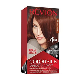 REVLON - COLORSILK Beautiful Color Permanent Hair Dye Kit 31 DARK AUBURN