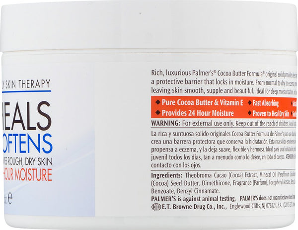 PALMER'S - Cocoa Butter Daily Skin Therapy Heals Softens Solid Lotion Jar