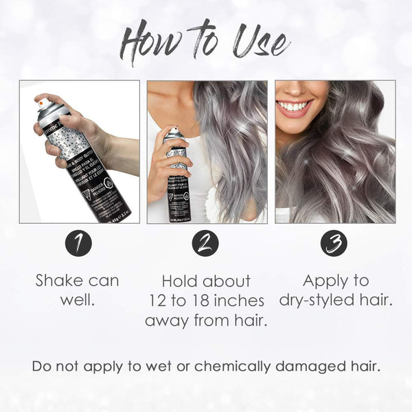 Jerome Russell - Hair & Body Glitter Color Spray SILVER