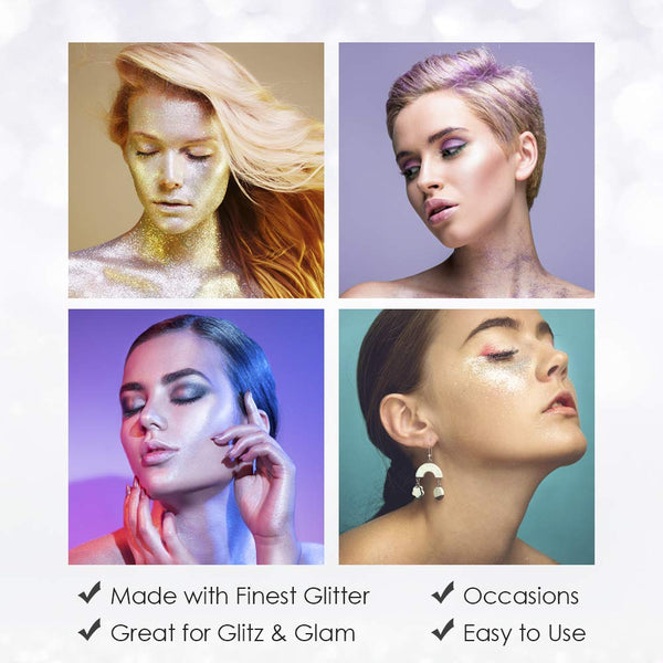 Jerome Russell - Hair & Body Glitter Color Spray SILVER