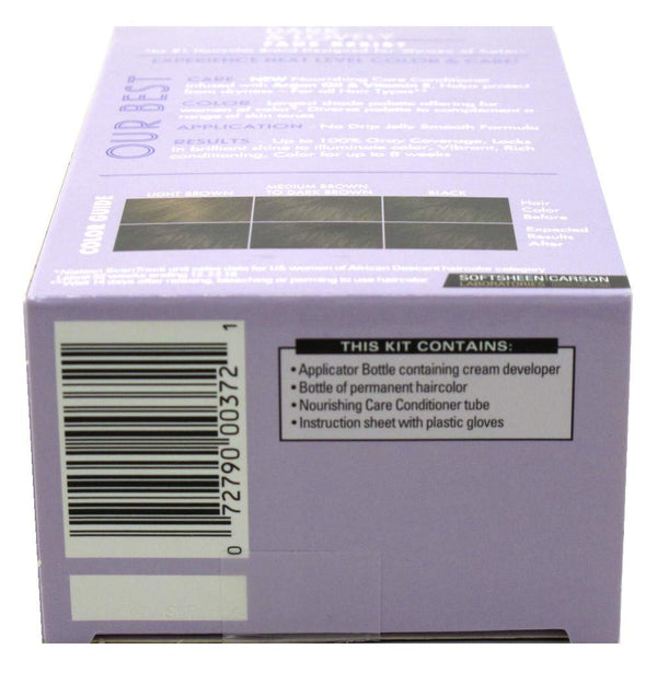 SoftSheen Carson - Dark & Lovely Fade Resist Permanent Hair Dye Kit #372 (NATURAL BLACK)