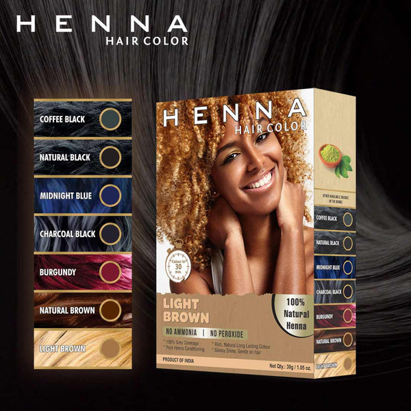 Jimy - Henna Hair Colour Kit (LIGHT BROWN)