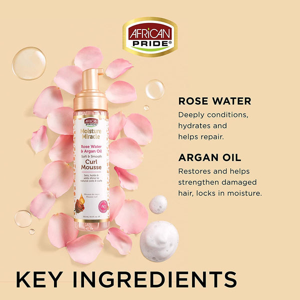 African Pride - Rose Water & Argan Oil Curl Mousse