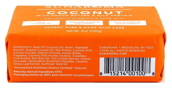 SUNAROMA - Coconut Moisturizing Body Bar
