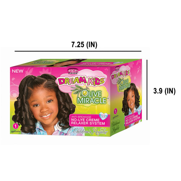 African Pride - Dream Kids Olive Miracle Anti-Breakage No Lye Creme Relaxer Kit Regular