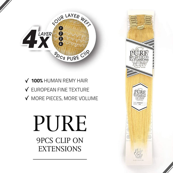 PURE - 9PCs Clip Water Wave 18" (HUMAN)