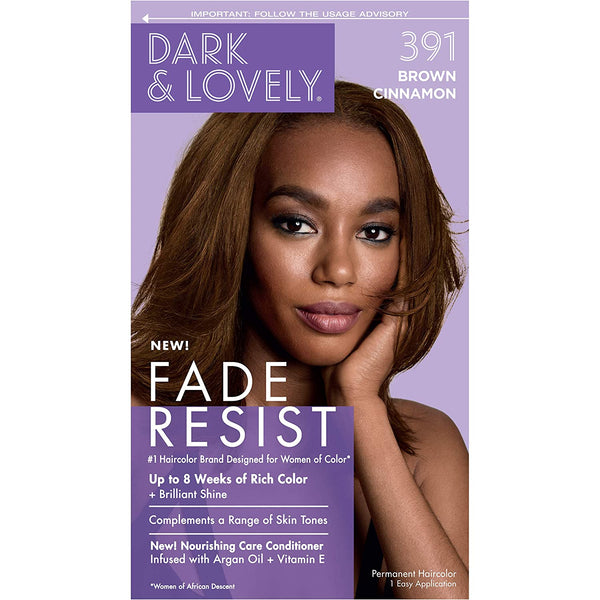 SoftSheen Carson - Dark & Lovely Fade Resist Permanent Hair Dye Kit #391 (BROWN CINNAMON)