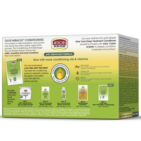 African Pride - Olive Miracle Deep Conditioning Anti-Breakage No-Lye Relaxer REGULAR