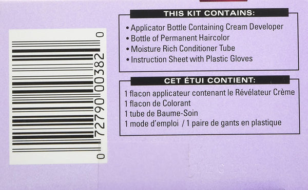 SoftSheen Carson - Dark & Lovely Fade Resist Permanent Hair Dye Kit #382 (MIDNIGHT BLUE)