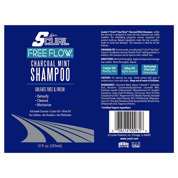 Scurl - Free Flow Charcoal Mint Shampoo