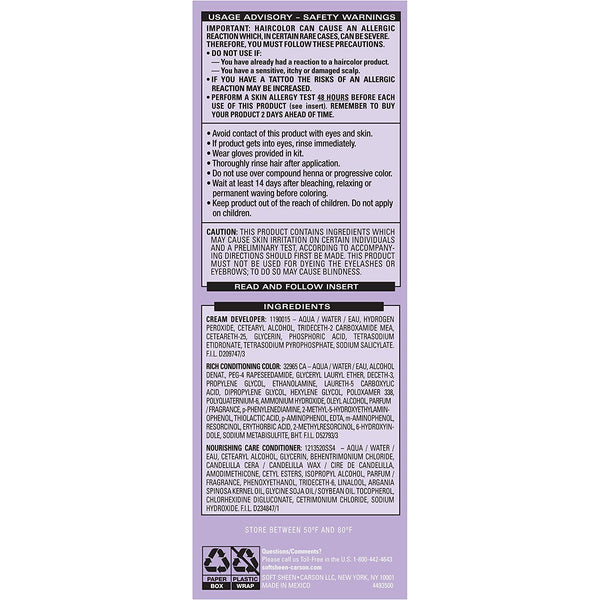 SoftSheen Carson - Dark & Lovely Fade Resist Permanent Hair Dye Kit #391 (BROWN CINNAMON)