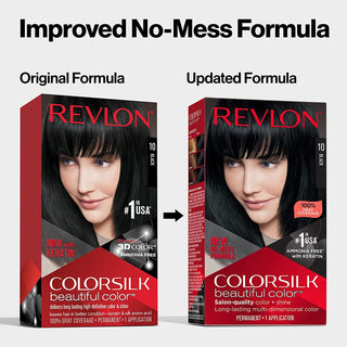REVLON - COLORSILK Beautiful Color Permanent Hair Dye Kit 11 SOFT BLACK