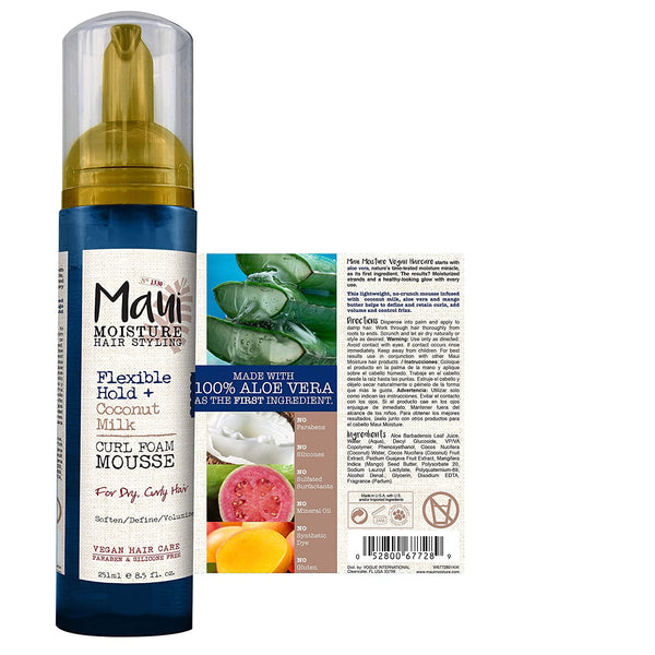 MAUI MOISTURE - Flexible Hold + Coconut Milk Curl Foam Mousse