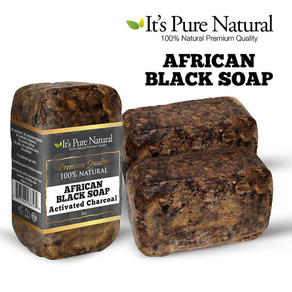 It's Pure Natural - Premium Quality 100% Natural African Black Soap Activated Charcoal