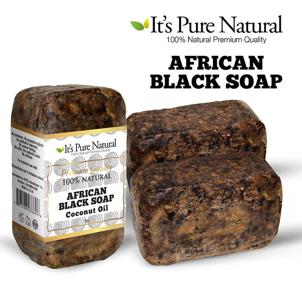 It's Pure Natural - Premium Quality 100% Natural African Black Soap Coconut Oil