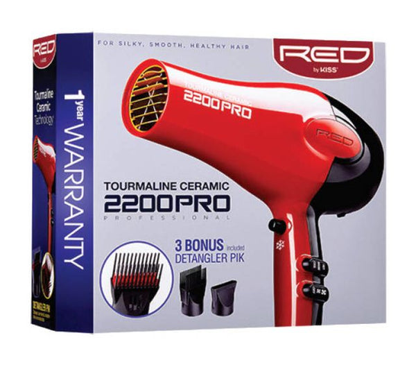 KISS - RED 2200 PRO TOURMALINE CERAMIC DRYER (BD07N)