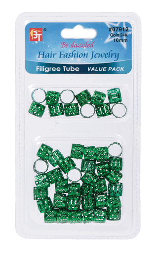 Buy 07912-green Beauty Town - Be Dazzled Filigree Tube Value Pack 10x8mm