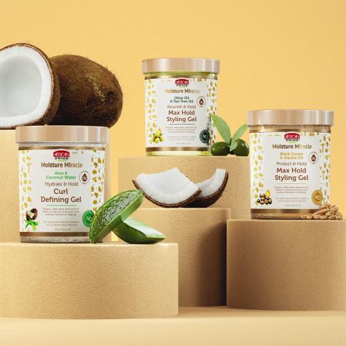 African Pride - Moisture Miracle Black Castor & Jojoba Oil Max Hold Styling Gel