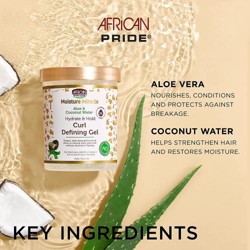 African Pride - Moisture Miracle Black Castor & Jojoba Oil Max Hold Styling Gel