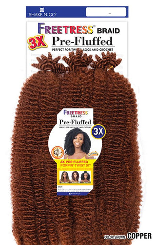 Buy copper FREETRESS - 3X PRE-FLUFFED POPPIN' TWIST 16"