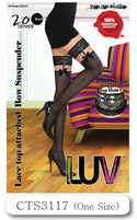 CCDC - LUV Lace Top Attached Bow Suspender CTS3117