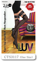 CCDC - LUV Lace Top Attached Bow Suspender CTS3117