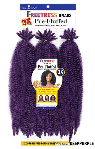Buy deep-purple FREETRESS - 3X PRE-FLUFFED POPPIN' TWIST 16"