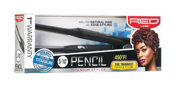 KISS - RED 3/10' TITANIUM FLAT IRON