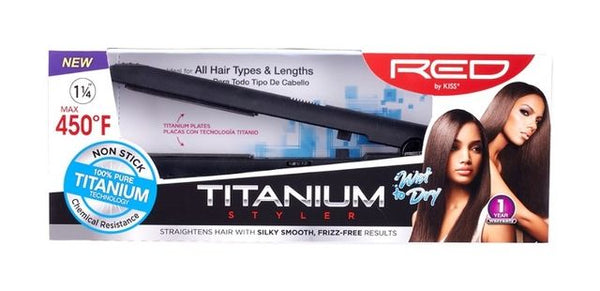 KISS - RED 1 1/4' TITANIUM STYLER (FITS125)