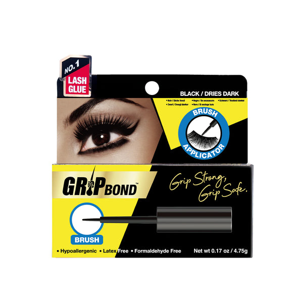 EBIN - GRIP BOND LATEX-FREE LASH ADHESIVE - BLACK / BRUSH