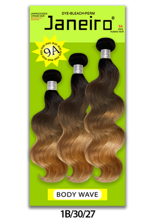 Janeiro - 9A 100% Virgin Brazilian Remy BODY WAVE (T1B/30/27)