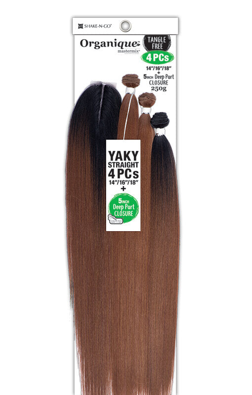 ORGANIQUE - YAKY STRAIGHT 4PCS 14"/16"/18" + CL (BLENDED)