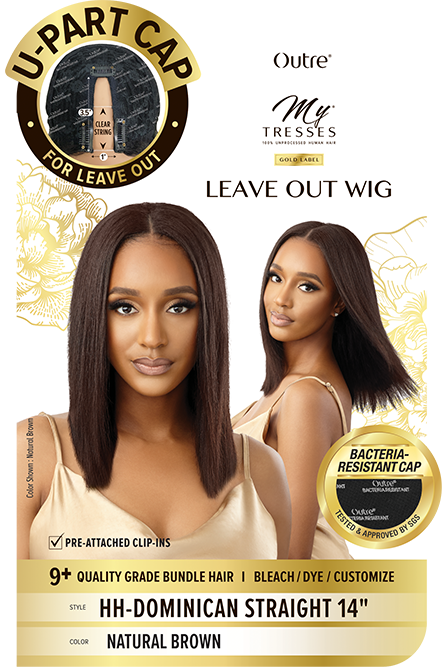 OUTRE - MYTRESSES GOLD LEAVE OUT WIG DOMINICAN STRAIGHT 14" (HUMAN HAIR)