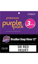 OUTRE - HH PURPLE PACK 3PCS LONG BRAZILIAN DEEP WAVE 12"