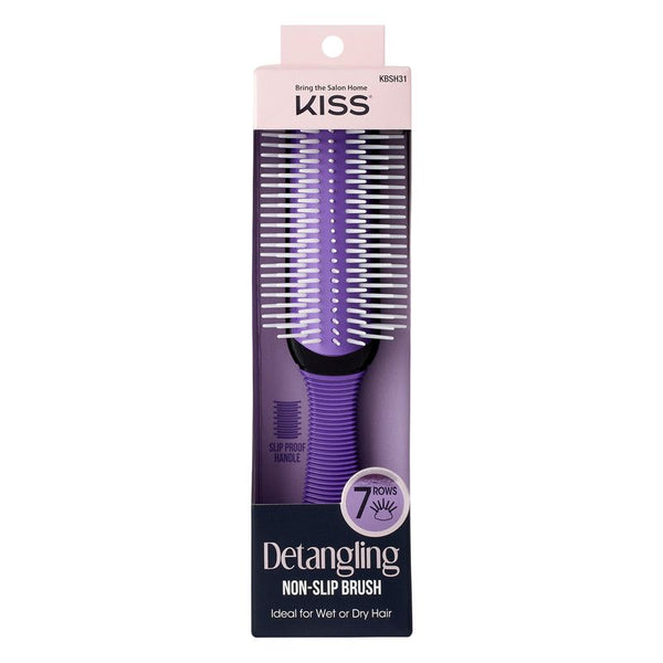 KISS - RED 7 ROW DETANGLE BRUSH (PURPLE)