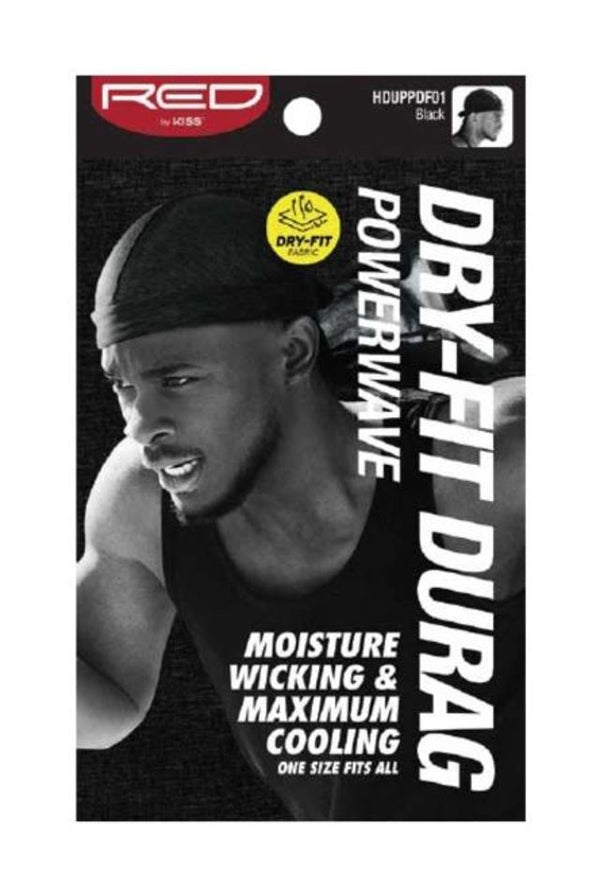 KISS - RED POWER DRI-FIT DURAG (BLACK)