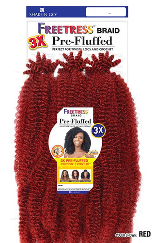 Buy red FREETRESS - 3X PRE-FLUFFED POPPIN' TWIST 16"