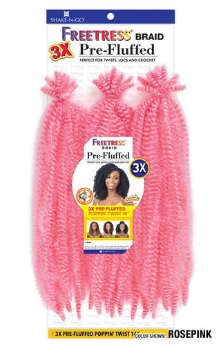 Buy rose-pink FREETRESS - 3X PRE-FLUFFED POPPIN' TWIST 16"