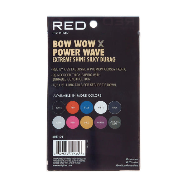 KISS - RED POWER WAVE EXTREME SILKY DURAG BLACK