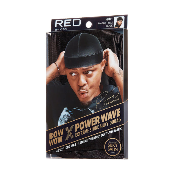 KISS - RED POWER WAVE EXTREME SILKY DURAG BLACK
