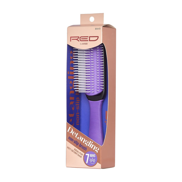 KISS - RED 7 ROW DETANGLE BRUSH (PURPLE)